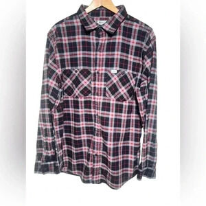 In-N-Out Burger Flannel Button Down Shirt Men’s Size XL Red Black Gray Plaid